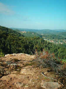 Burg Altdahn und Erfweiler vom Rauhberg