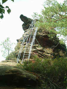 Pfaffenfels - Leiter zur Aussichtskanzel